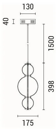 LED Luster na lanku LED/12,6W/230V 3000K