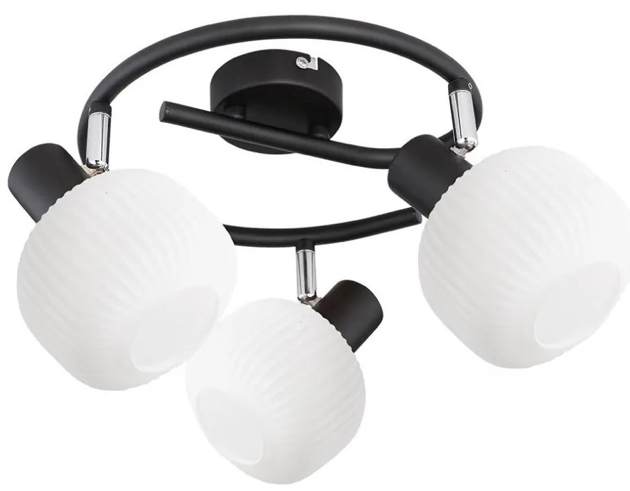 Prezent 27521 - Bodové svietidlo ARYA 3xE14/40W/230V čierna/biela