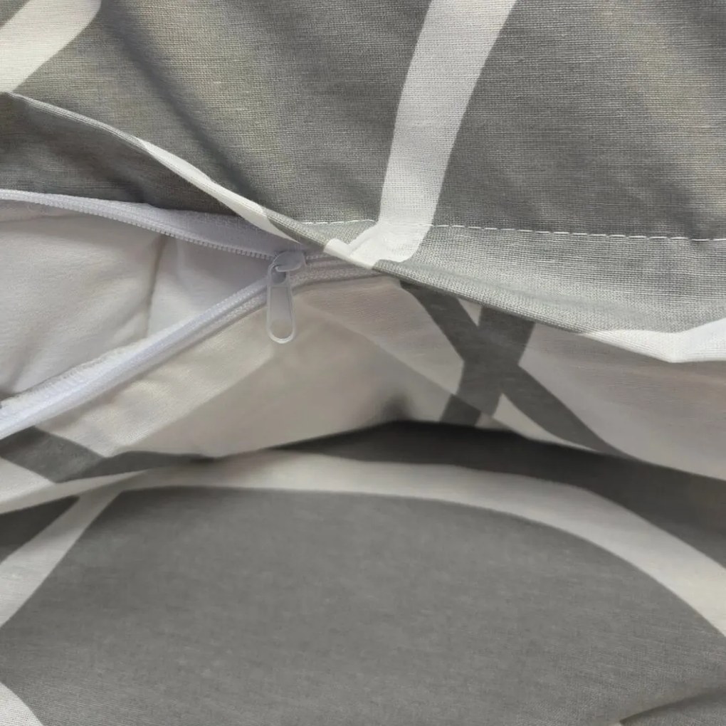 Obliečky bavlnené Merlot sivé 200x140cm+90x70cm TiaHome