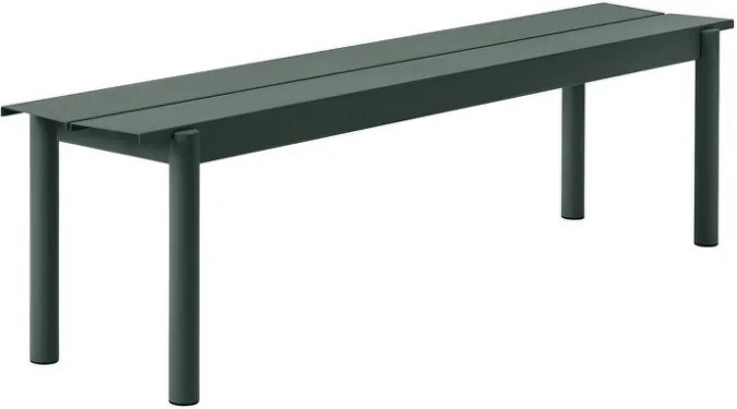 Muuto Lavica Linear Steel Bench 170 cm, dark green