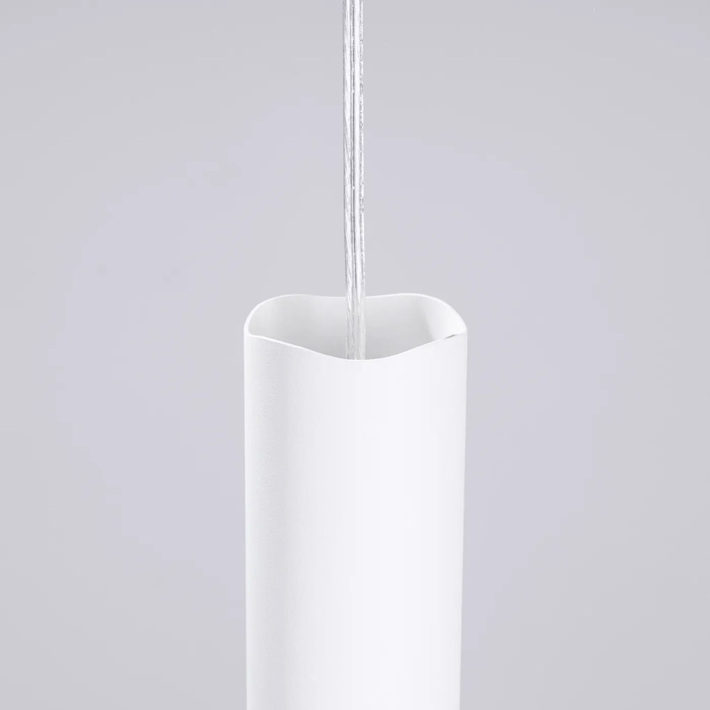 Závesné svietidlo Liro, 1x biele kovové tienidlo