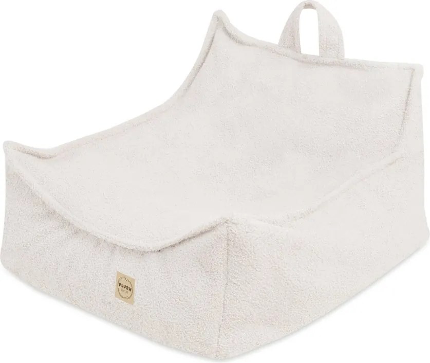 Kreslo štvorcové krémový baranček