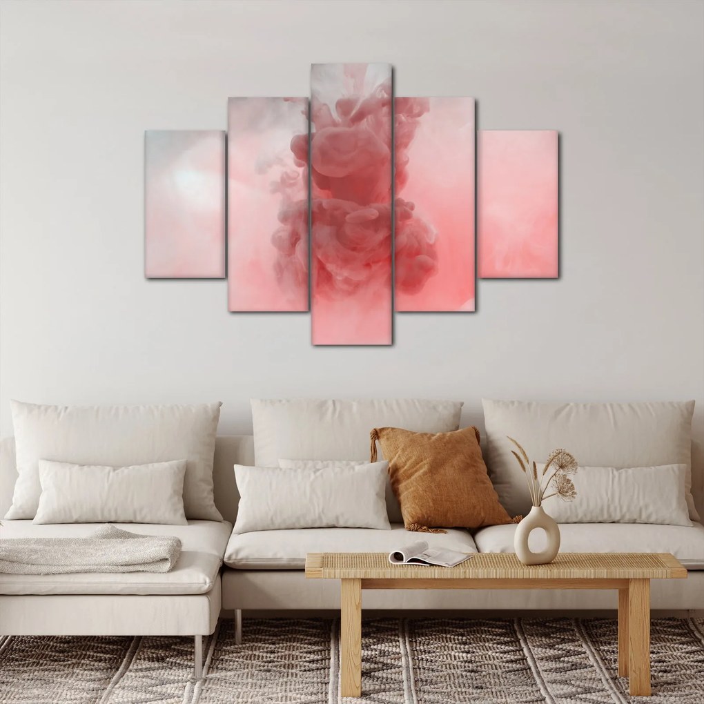 Obraz červeného dymu (150x105 cm)