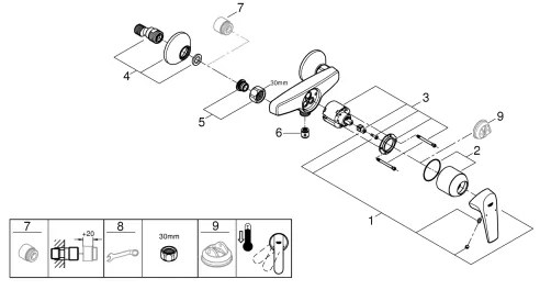 GROHE 23771000 - Sprchová batéria START FLOW lesklý chróm