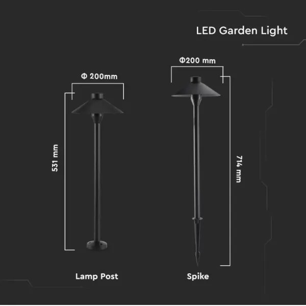 LED Vonkajšia lampa GARDEN LED/7W/230V 3000K IP65