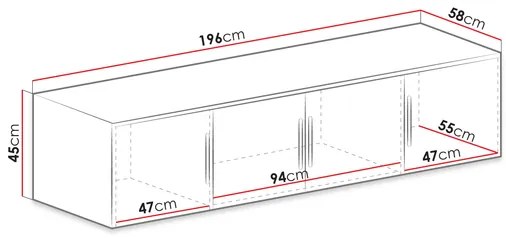 Nadstavba na skriňu Lenona D4 (grafit) . Vlastná spoľahlivá doprava až k Vám domov. 1104477