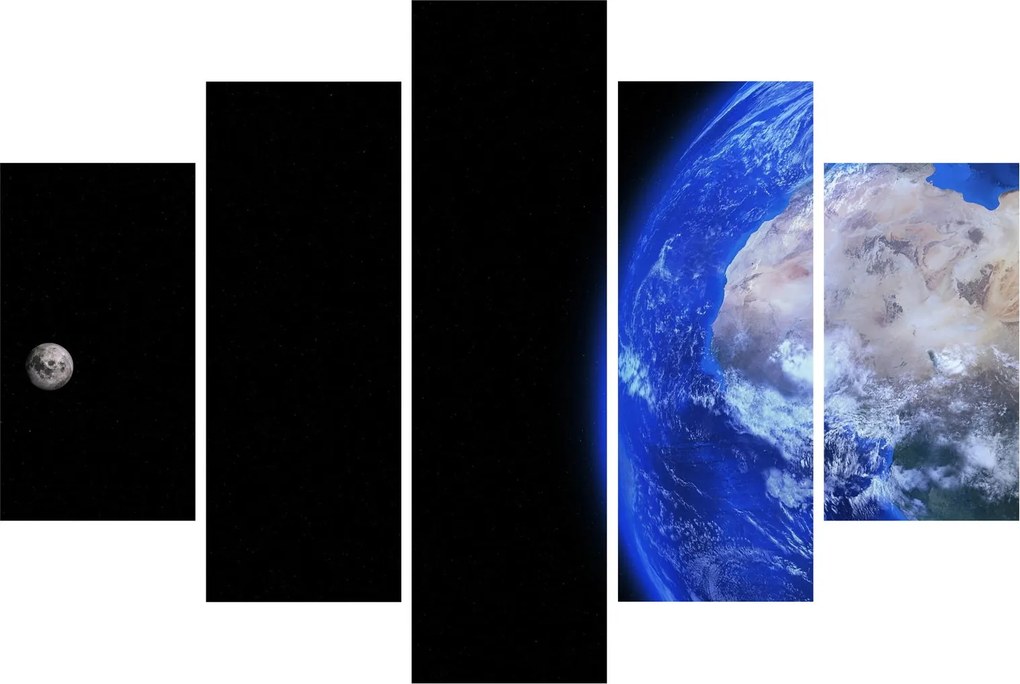 Obraz Mesiaca a Zeme (150x105 cm)