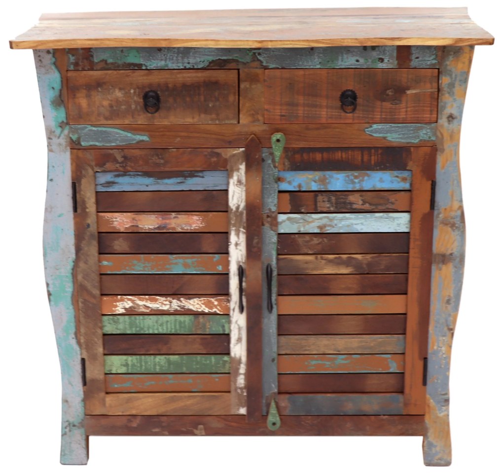 furniture-nabytek.cz - Rustikálna komoda z mangového dreva 100x100x45