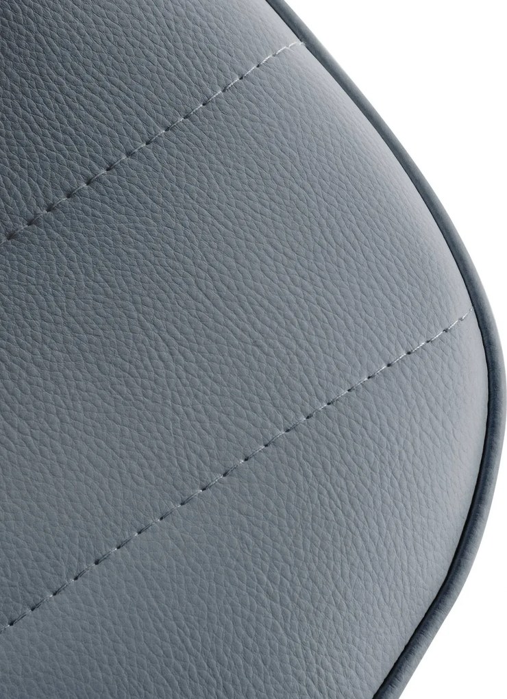 Barová stolička Lex - koženka, chróm rám - šedá