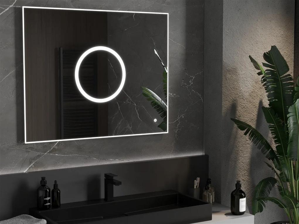 Mexen Koga, LED kúpeľňové zrkadlo s podsvietením 100 x 80 cm, 6000K, ochrana proti zahmlievaniu, 9821-100-080-611-00
