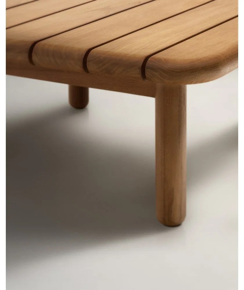 Záhradný odkladací stolík z tíkového dreva 70x70 cm Turqueta – Kave Home