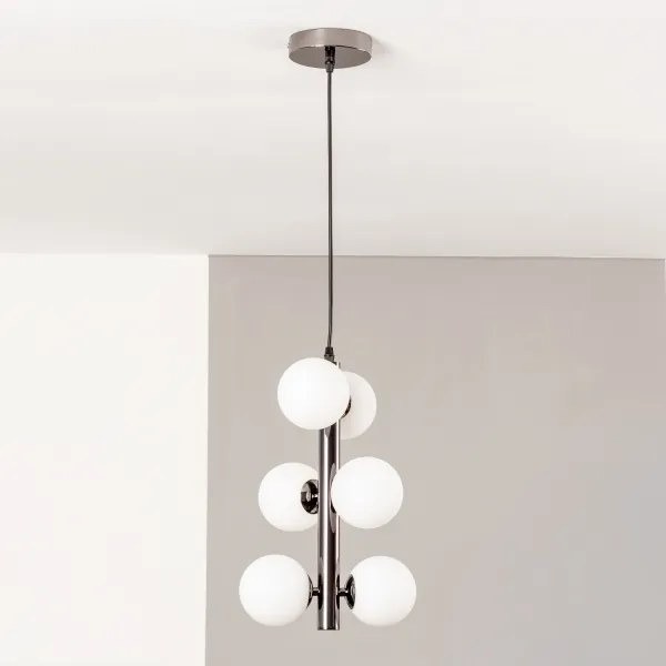 Brilagi - LED luster na lanku MILLA 6xG9/3W/230V čierny chróm/biela