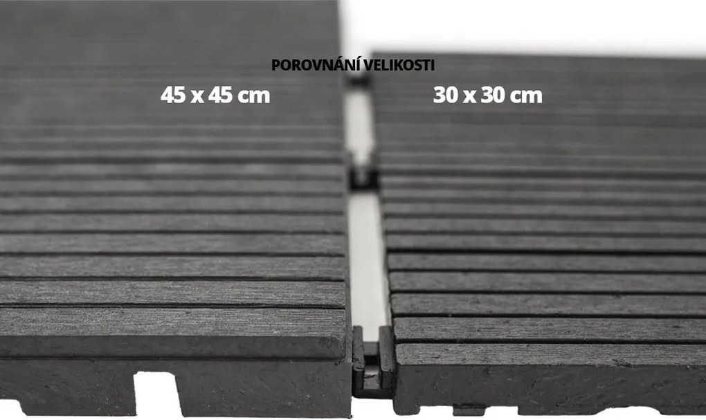 Gumová dlaždica COSMOPOLITAN 45 x 45 cm, sivá, zosilnená 2,5 cm MHEU5100188