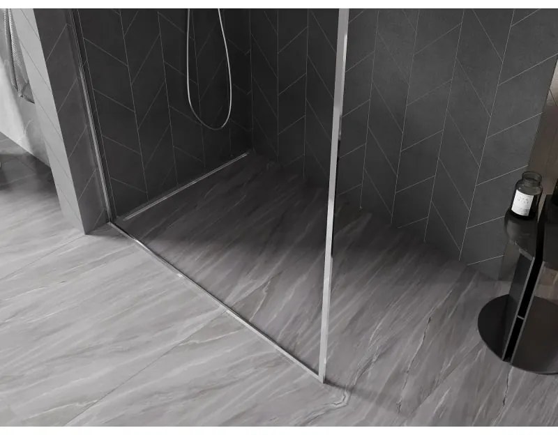 Mexen Kioto-F L, sprchová zástena s rámom 115 x 202 cm, 8 mm číre sklo, chrómový profil, 800-115-174-01-00