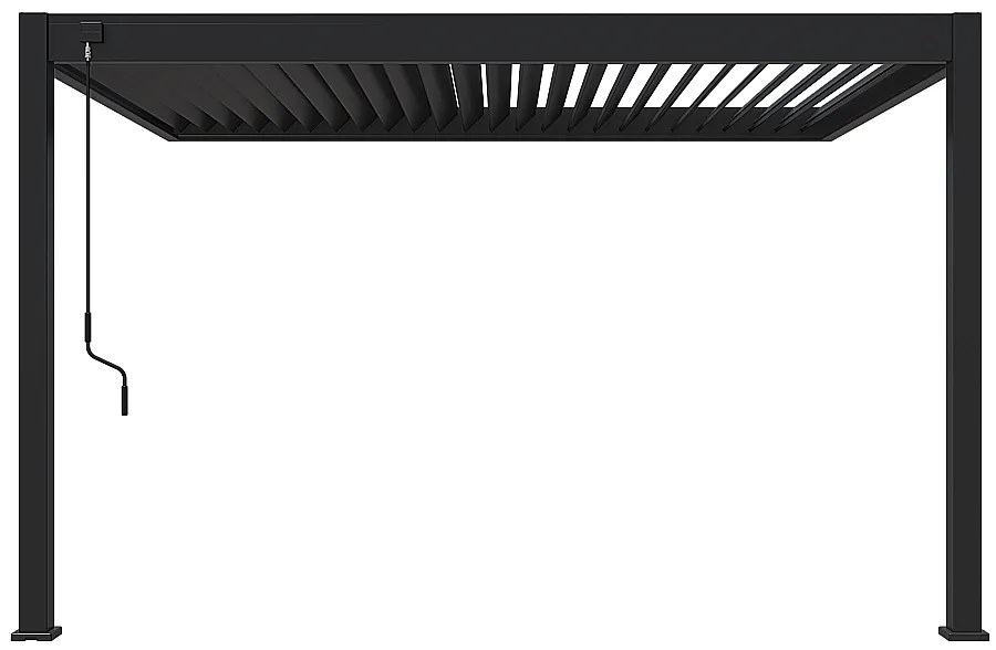 Záhradná hliníková pergola do steny 4x3 m (antracit)