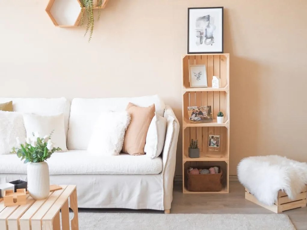 ČistéDrevo Drevená debnička 30x30x35 cm