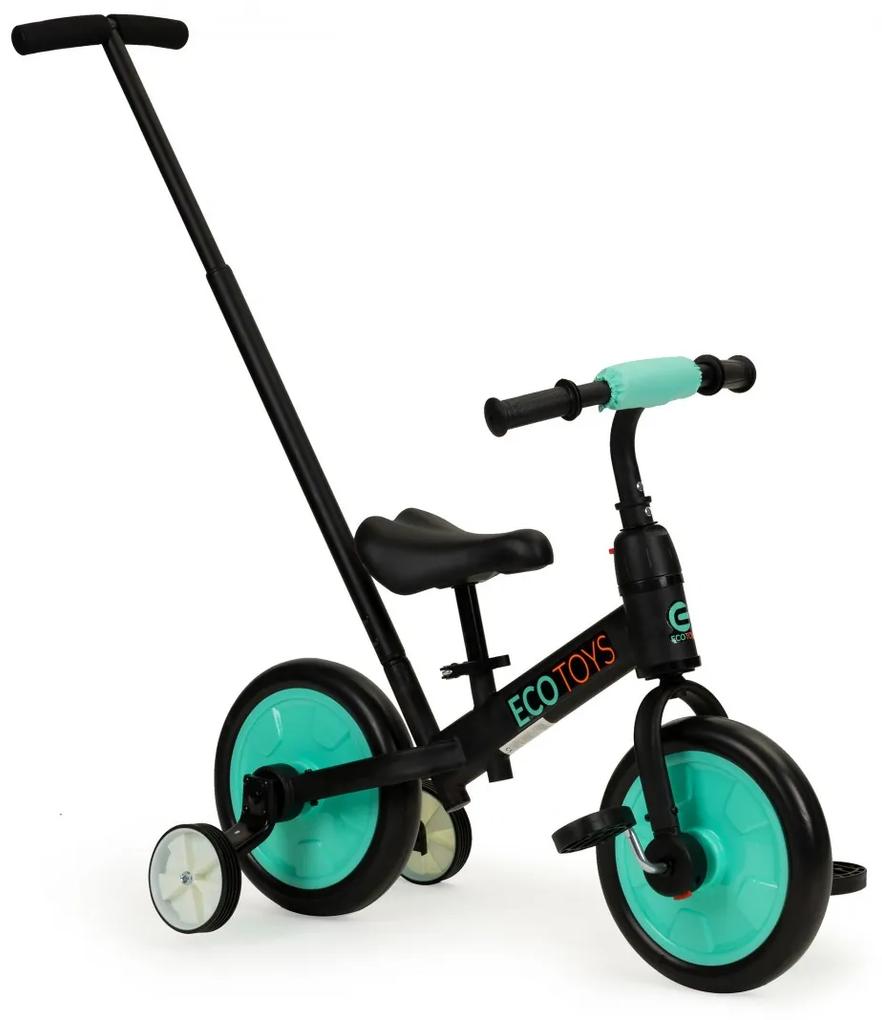 Detský bicykel s pedálmi ECOTOYS 3v1 - modrý