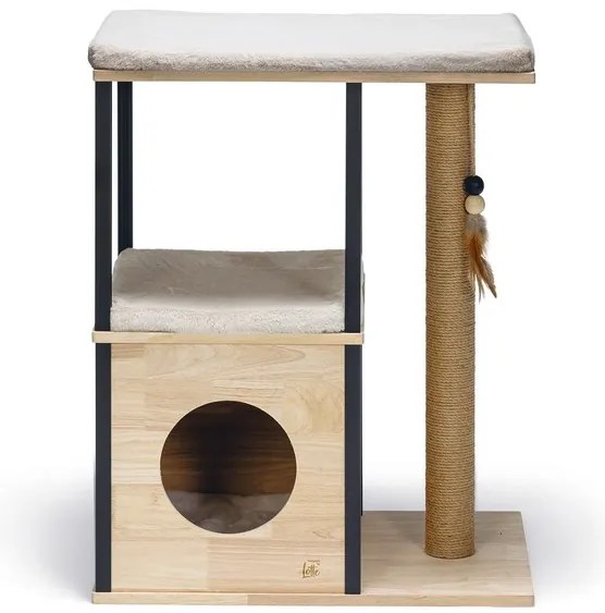 Mačacie drevené škrabadlo s odpočívadlom Chico