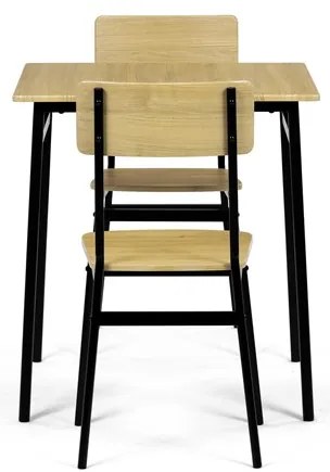 Autronic BONTEC Jedálenský set s 2 stoličkami, 70x70x76cm, mdf, divoký dub, AUT-O2121 OAK Farba: Hnedá