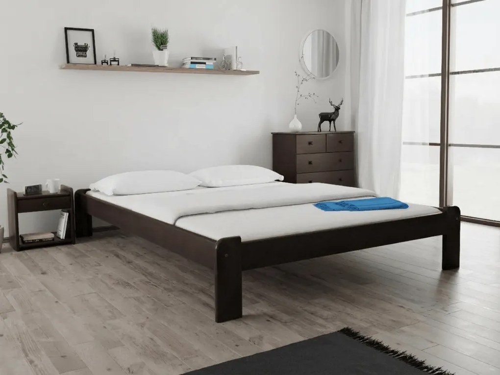 Posteľ Ada 140 x 200 cm, orech Rošt: Bez roštu, Matrac: Matrac SOMMERA 18 cm