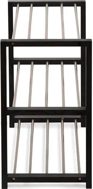 Noela Kovový botník čierny NEX 3 poschodia