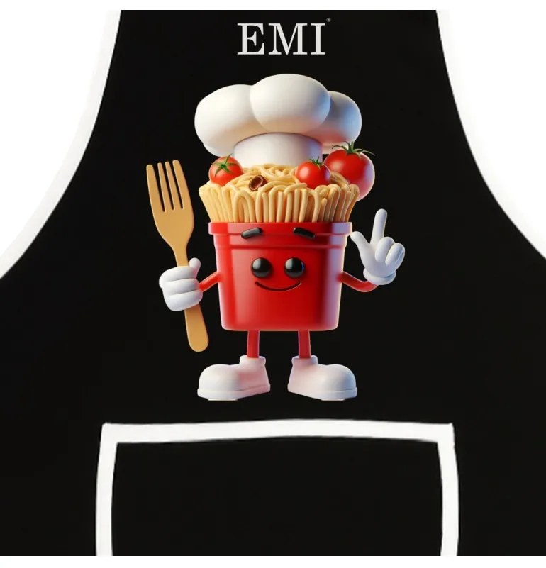 Kuchynská zástera Pasta EMI, biela