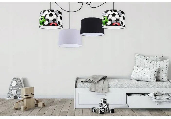 Veľká lampa do detskej izby s motívom futbalu