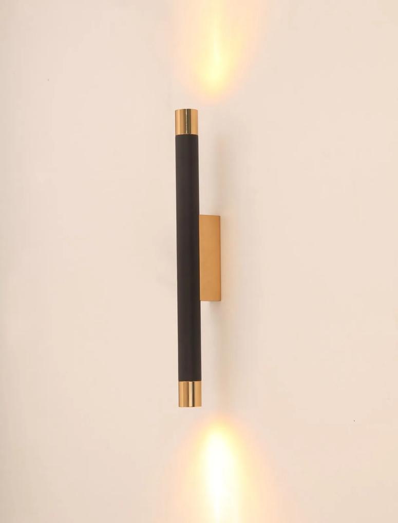 Orlicki design Dizajnové nástenné svietidlo Q čierna/zlatá