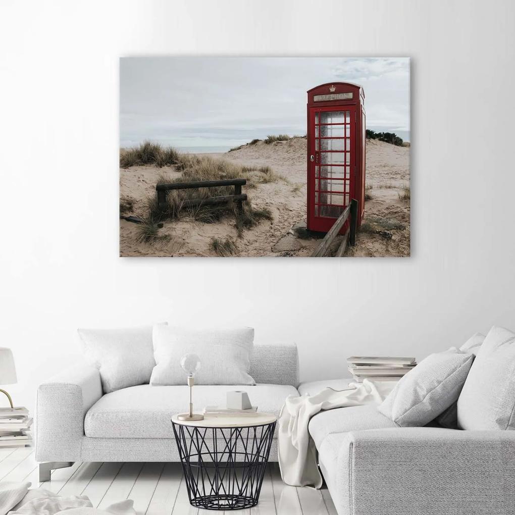Gario Obraz na plátne Telefónna búdka na pláži Rozmery: 60 x 40 cm