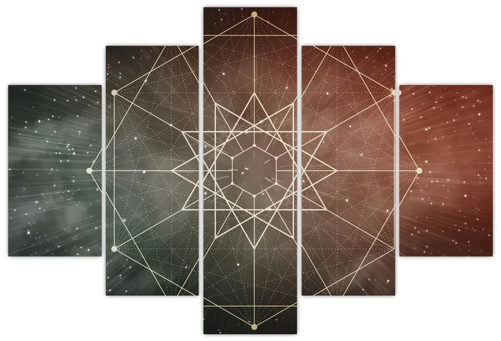 Obraz - Vesmírny dodecagram (150x105 cm)