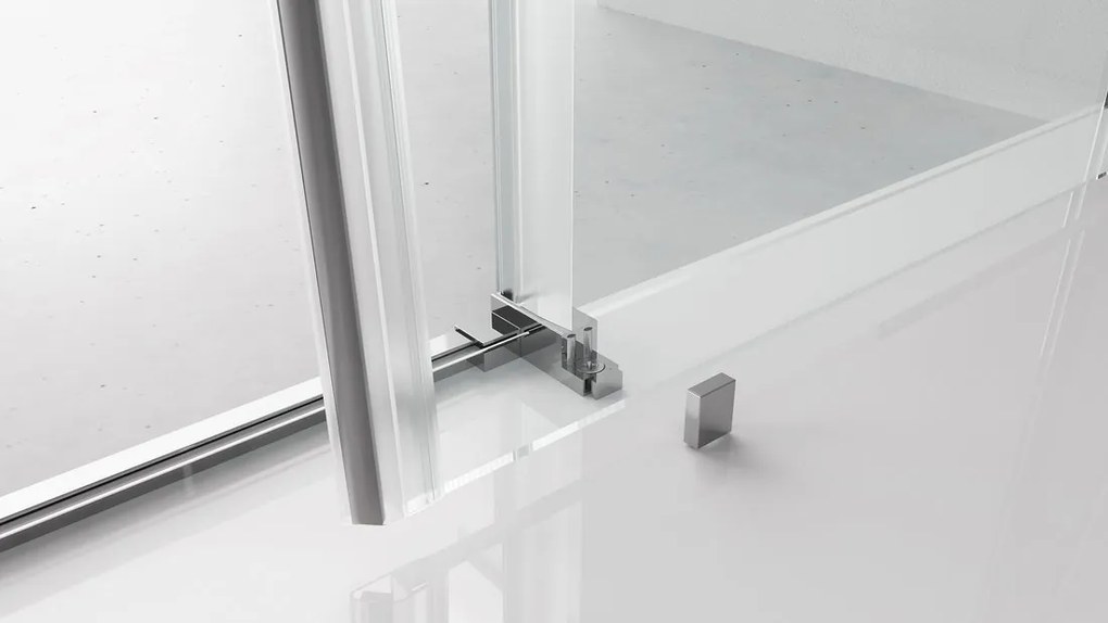 Polysan Polysan, THRON LINE ROUND sprchové dveře 1100 mm, kulaté pojezdy, čiré sklo, TL5011-5005