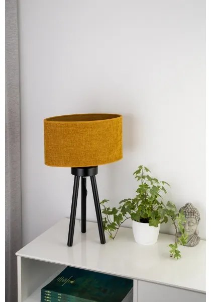 Duolla - Stolná lampa OVAL 1xE27/15W/230V pr. 30 cm hnedá