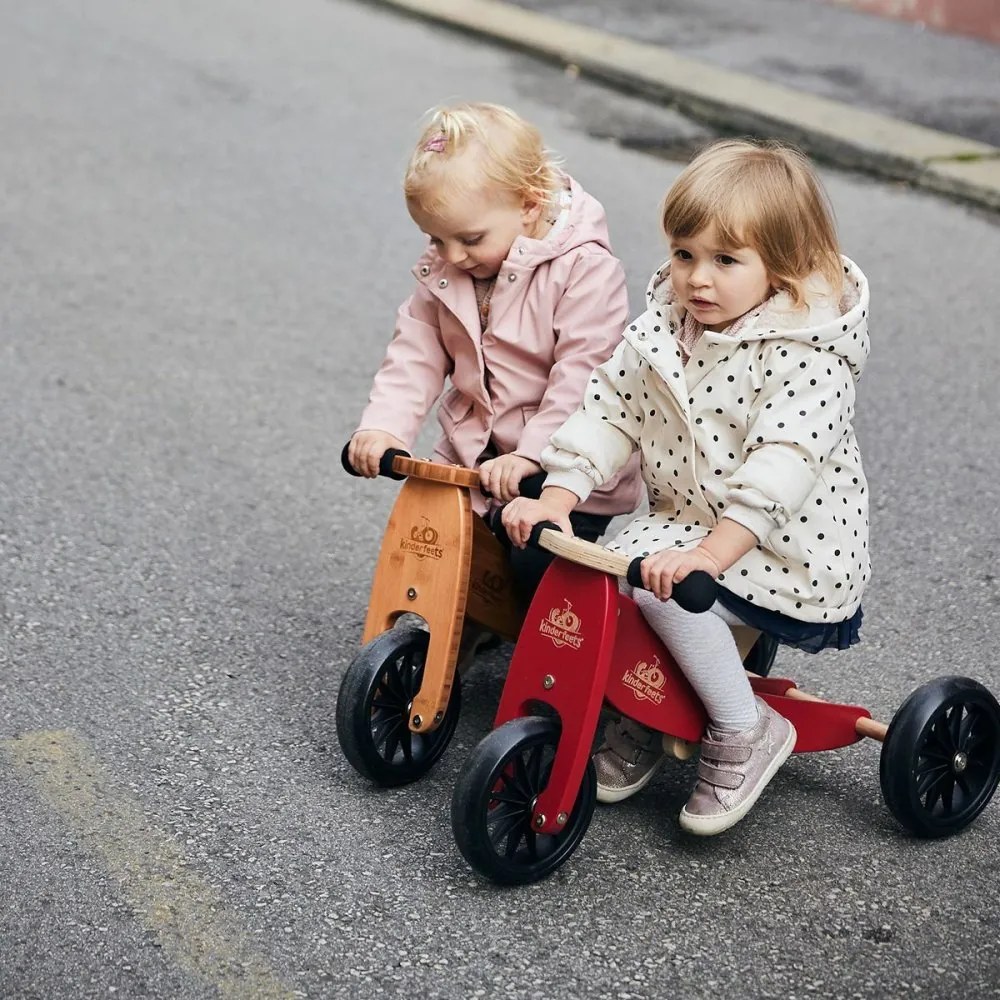 Drevené balančné odrážadlo Tiny Tot 2v1 červená