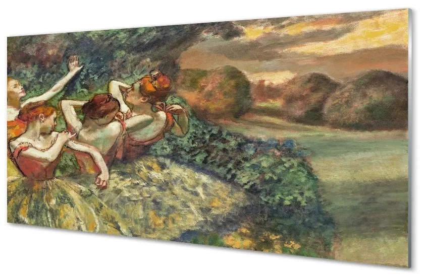 Obraz na skle Balerínky tanec v lese 100x50 cm