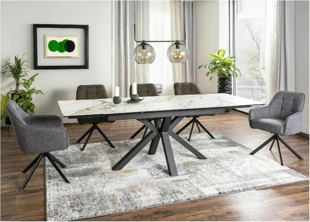 SI Keramický stôl Columbus Amber Bianco