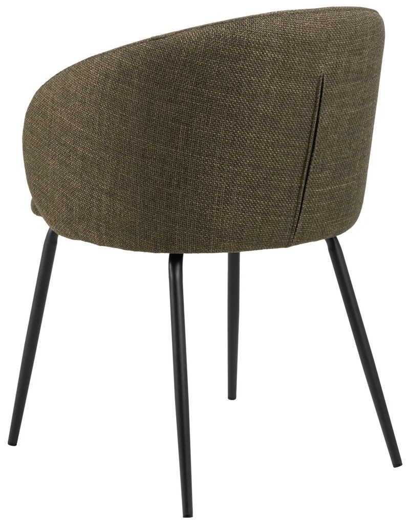 CLARA Olivovo Zelená (látka Basel 77)/čierne nohy – MODERNÁ ČALÚNENÁ KRESLOVÁ STOLIČKA DO OBÝVAČKY/JEDÁLNE/KANCELÁRIE LOFT