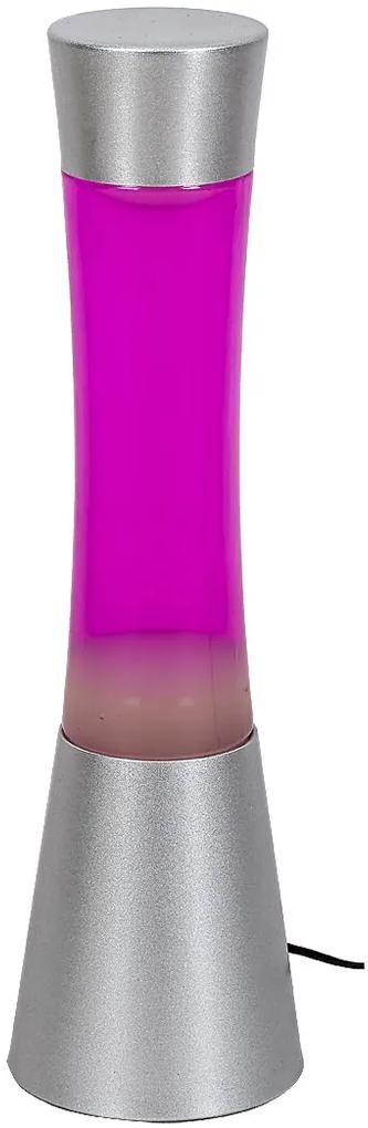 RABALUX Dekoratívna stolná lávová lampa MINKA, 1xGY.35, 20W, ružovo strieborná