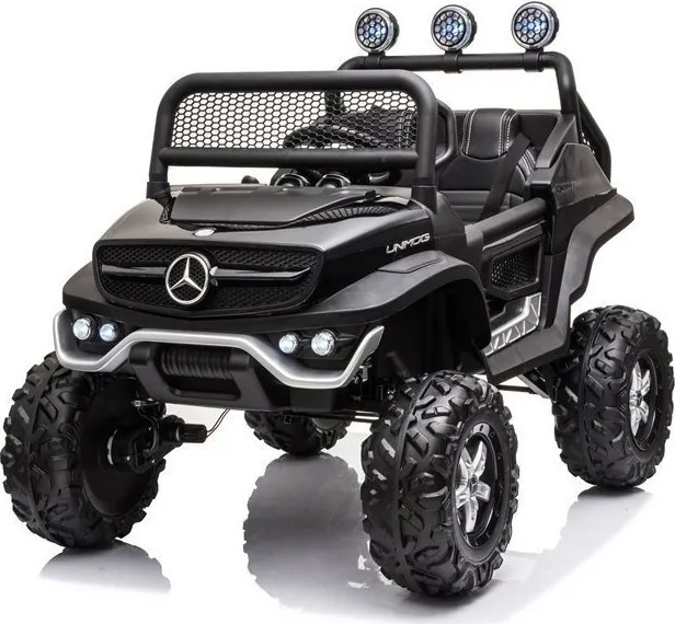 LEAN CARS Vozidlo na akumulátor Mercedes Unimog S, čierne