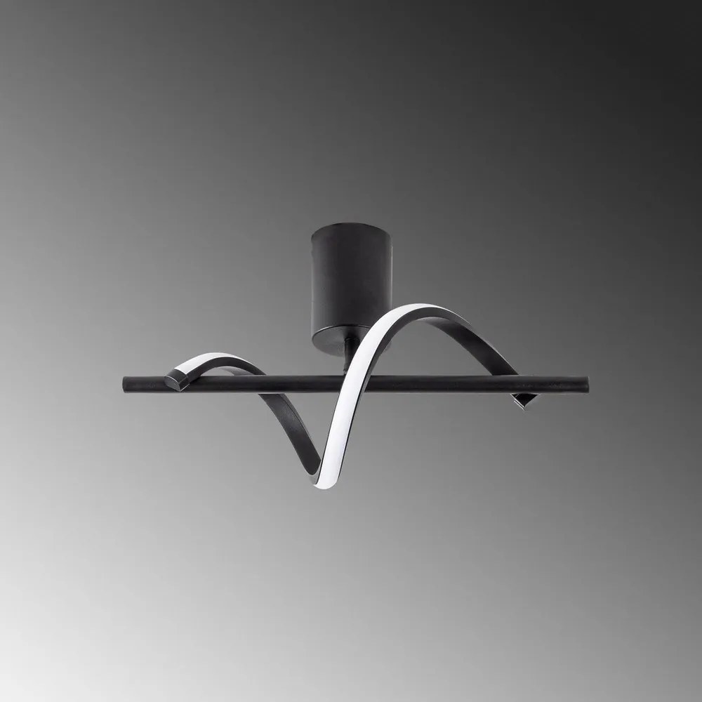 Čierne LED stropné svietidlo ø 7 cm Likma – Opviq lights