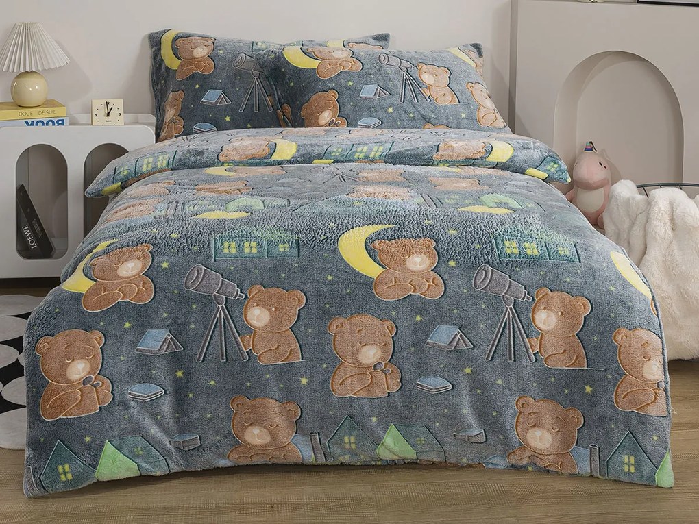 XPOSE® Mikroplyšové obliečky MEDVEDÍ SEN Exclusive (svietiací efekt)