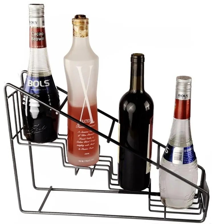 Kovový stojan na fľaše Kov