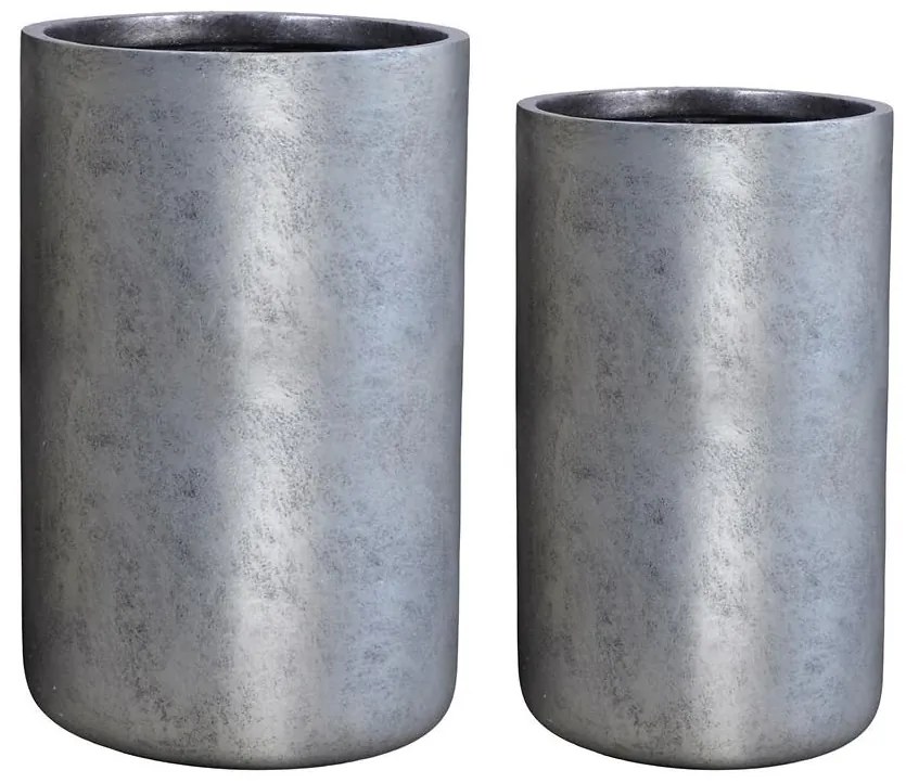 KVETINÁČ LT14338-2S 32X32X50 P140 STRIEBORNÝ