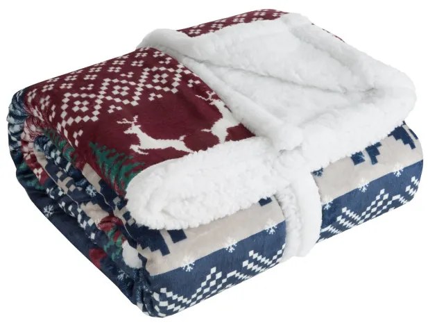 Deka CHRISTMAS 24 granátová / bordová