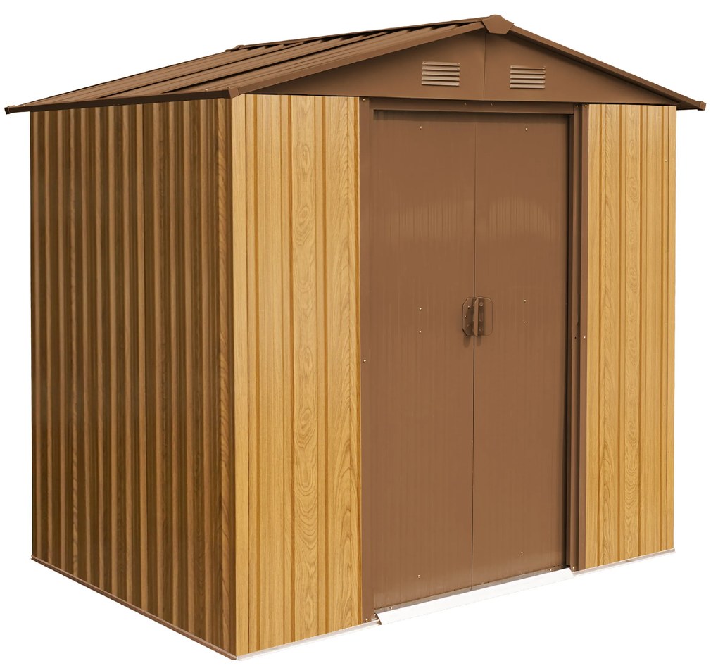 Záhradný domček BestBerg ZDB-2D / 2,5 m² / 194 x 131 x 184 cm / červené drevo / hnedá
