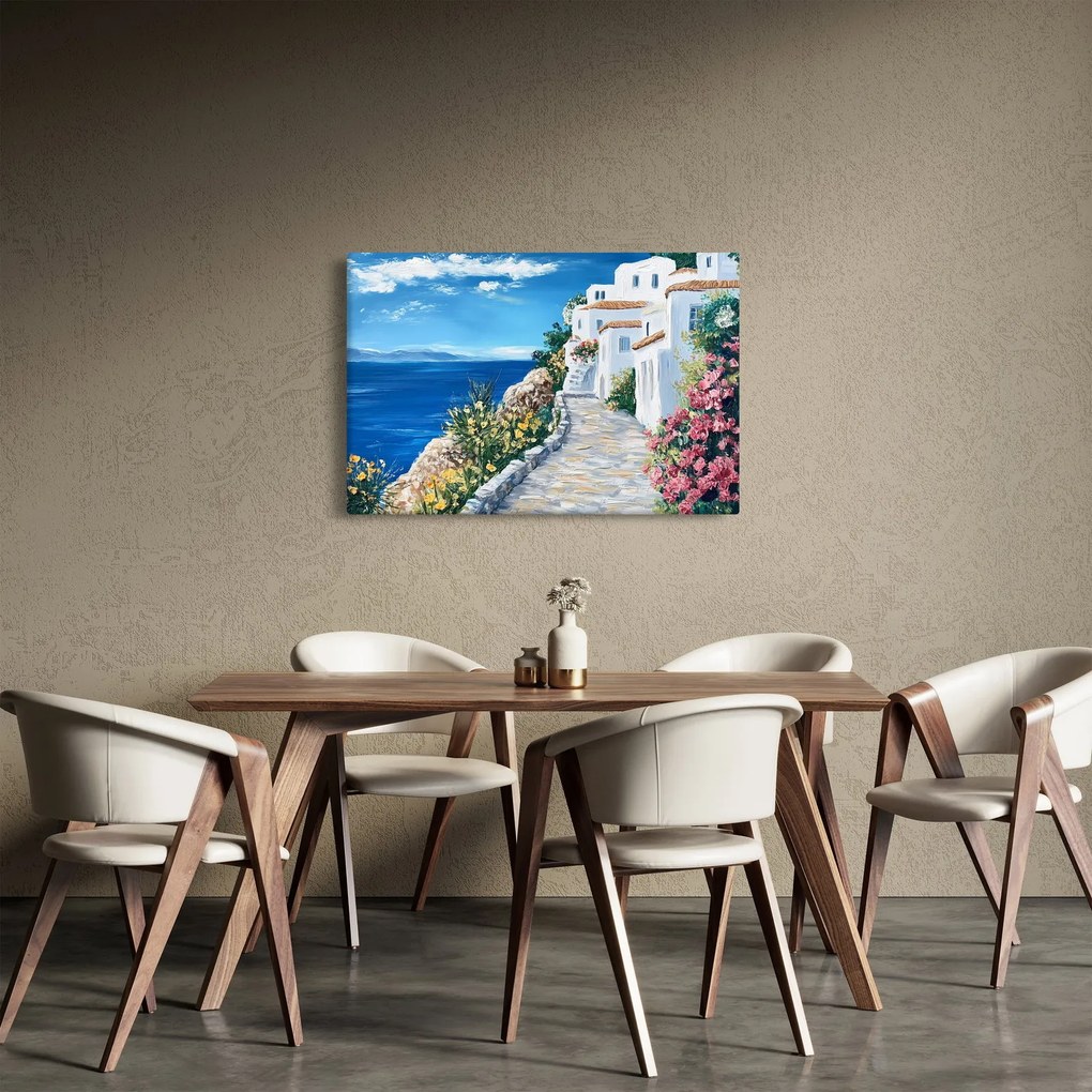 Obraz - Ulička pri mori (90x60 cm)