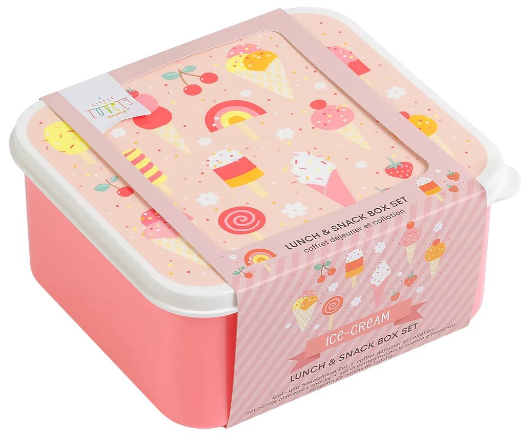 A Little Lovely Company - súprava štyroch desiatových škatuliek - zmrzlina