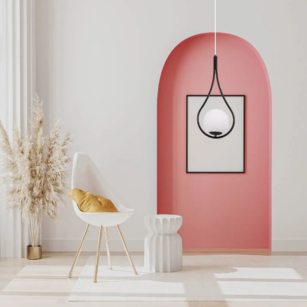 Toolight Toolight, stropné osvetlenie 1xE27 G111-1W, čierna, OSW-09736