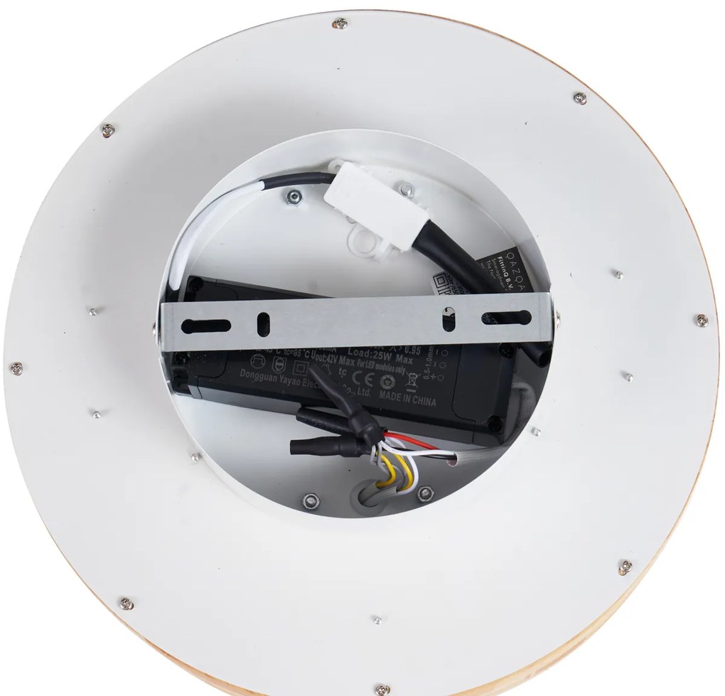 Škandinávske stropné svietidlo drevo 30cm vrátane LED stmievateľné - Pecker