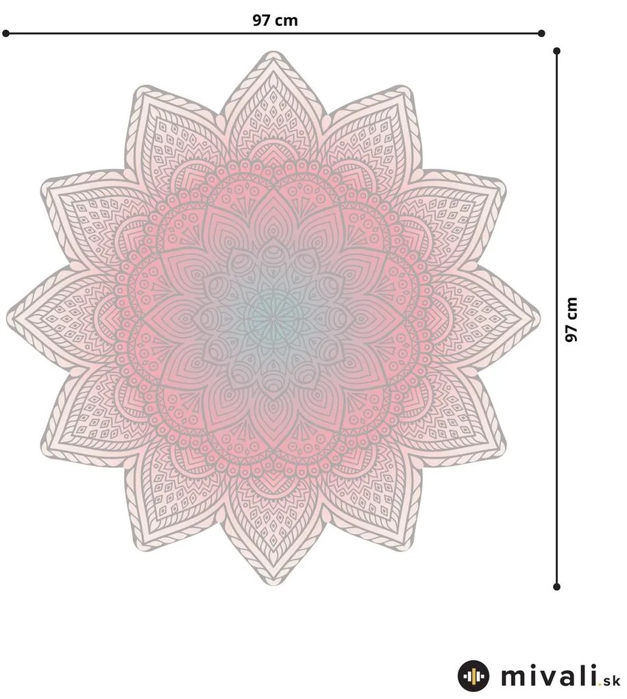 Samolepky na stenu - Mandala ružová