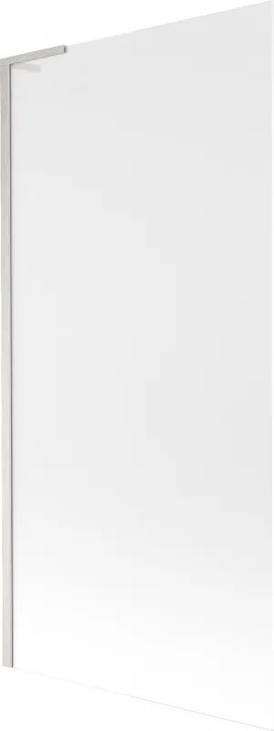 Mexen Next L, 1-krídlová vaňová zástena 90 x 150 cm, 6mm sklo námraza, 6mm číre sklo, profil brúsená oceľ, 895-090-000-03-30-97